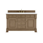 Brookfield 60" Single Vanity, Pecan