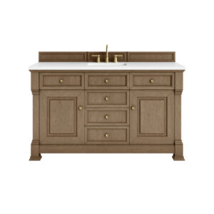 Brookfield 60″ Single Vanity, Pecan