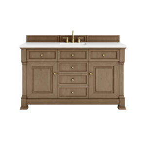 Brookfield 60″ Single Vanity, Pecan