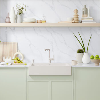 Blanco Vintera SILGRANIT 30" Single Bowl Apron-Front Farmhouse Sink - Soft White - Image 3