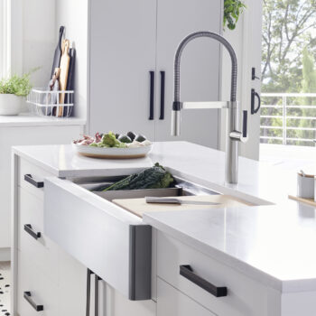 Blanco Quatrus R15 Ergon 33" Single Bowl Apron-Front Stainless Steel Farmhouse Sink - Image 2