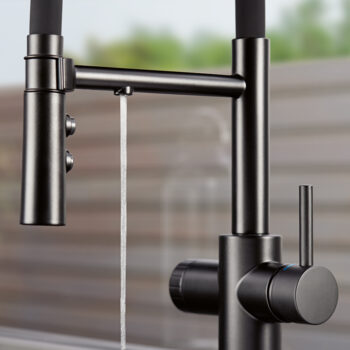 Blanco Catris Flexo Filter-Ready Semi-Pro Pull-Down Dual-Spray Kitchen Faucet 1.5 GPM - Matte Black - Image 10