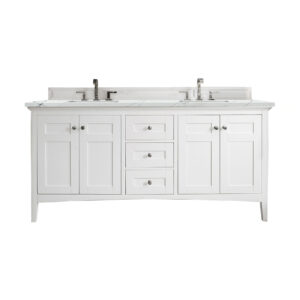 Palisades 72" Double Vanity, Bright White