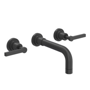 ROHL Lombardia® Wall Mount Lavatory Faucet Trim In Matte Black