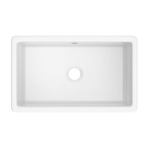 Shaws Shaker™ 30″ Single Bowl Undermount Fireclay Kitchen Sink In White (WH)