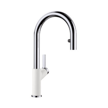 Blanco Urbena Pull-Down Dual-Spray Kitchen Faucet 1.5 GPM - Chrome/White