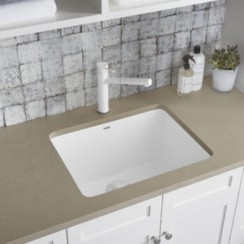 Blanco Liven SILGRANIT 25" Single Bowl Dual Mount Laundry Sink - White - Image 4
