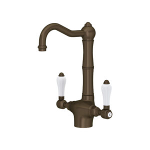 ROHL Acqui® Two Handle Bar/Food Prep Kitchen Faucet In Tuscan Brass