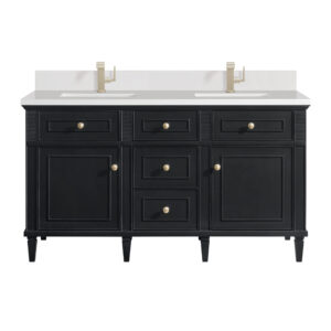 Lorelai 60" Double Vanity, Black Onyx