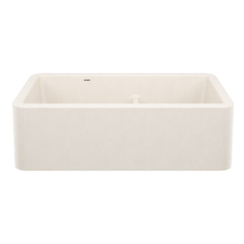 Blanco Ikon SILGRANIT 33" Double Bowl Apron-Front Farmhouse Sink with Low Divide - Soft White