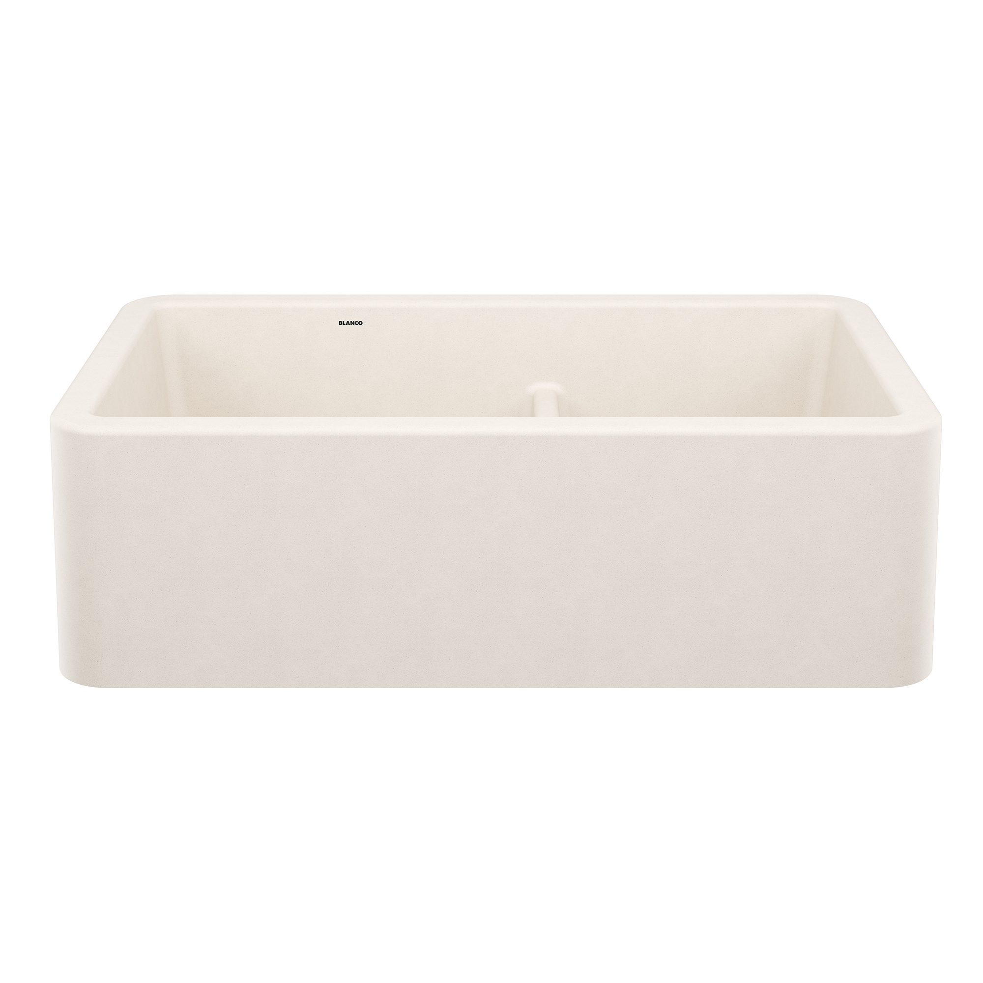 Blanco Ikon SILGRANIT 33" Double Bowl Apron-Front Farmhouse Sink with Low Divide - Soft White