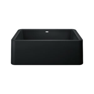Blanco Ikon SILGRANIT 30″ Single Bowl Apron-Front Farmhouse Sink – Coal Black
