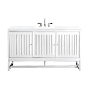 Athens 60″ Single Vanity, Glossy White