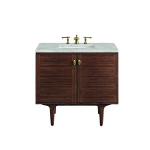 Amberly 36" Single Vanity, Mid-Century Walnut