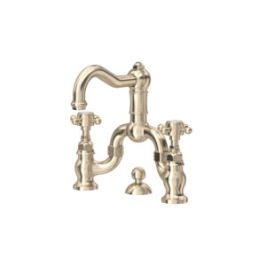 ROHL Acqui® Bridge Lavatory Faucet In Satin Nickel