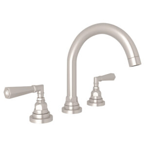 ROHL San Giovanni™ Widespread Lavatory Faucet With C-Spout In Satin Nickel