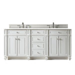 Bristol 72" Double Vanity, Bright White