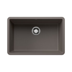 Blanco Precis SILGRANIT 27″ Single Bowl Undermount Kitchen Sink – Volcano Gray