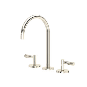 ROHL Amahle™ Widespread Lavatory Faucet With C-Spout In Polished Nickel
