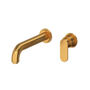 Riobel Arca™ Wall Mount 360° Lavatory Faucet Trim In Brushed Gold