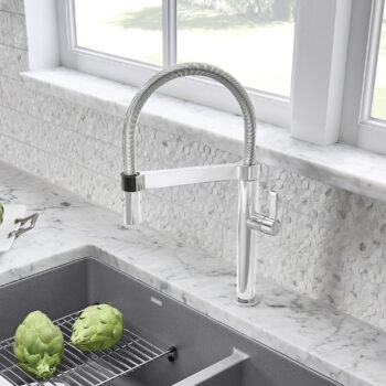 Blanco Blancoculina Mini Semi-Pro Pull-Down Dual-Spray Kitchen Faucet 2.2 GPM - Chrome - Image 2