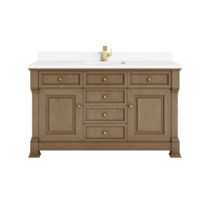 Brookfield 60" Single Vanity, Pecan