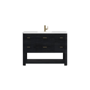 Lucian 48″ Single Vanity, Carbon Oak