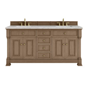 Brookfield 72" Double Vanity, Pecan