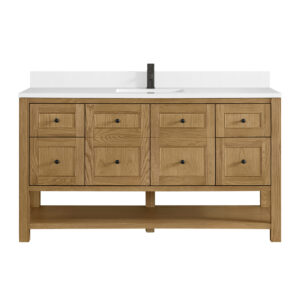 Breckenridge 60" Single Vanity, Light Natural Oak