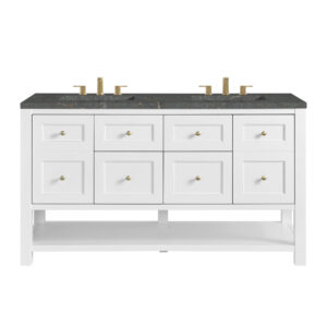 Breckenridge 60" Double Vanity, Bright White