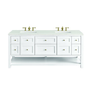 Breckenridge 72" Double Vanity, Bright White