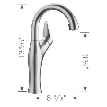 Blanco Artona Pull-Down Dual-Spray Bar Faucet 1.5 GPM - PVD Steel - Image 3