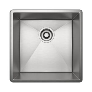ROHL Forze™ 15″ Single Bowl Stainless Steel Kitchen Or Bar/Food Prep Sink In Brushed Stainless Steel