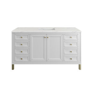Chicago 60" Single Vanity, Glossy White
