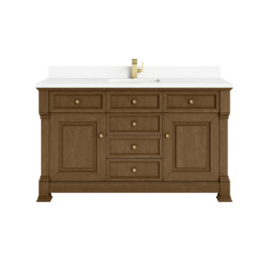 Brookfield 60" Single Vanity, Honey Oak