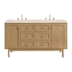 Laurent 60" Double Vanity, Light Natural Oak