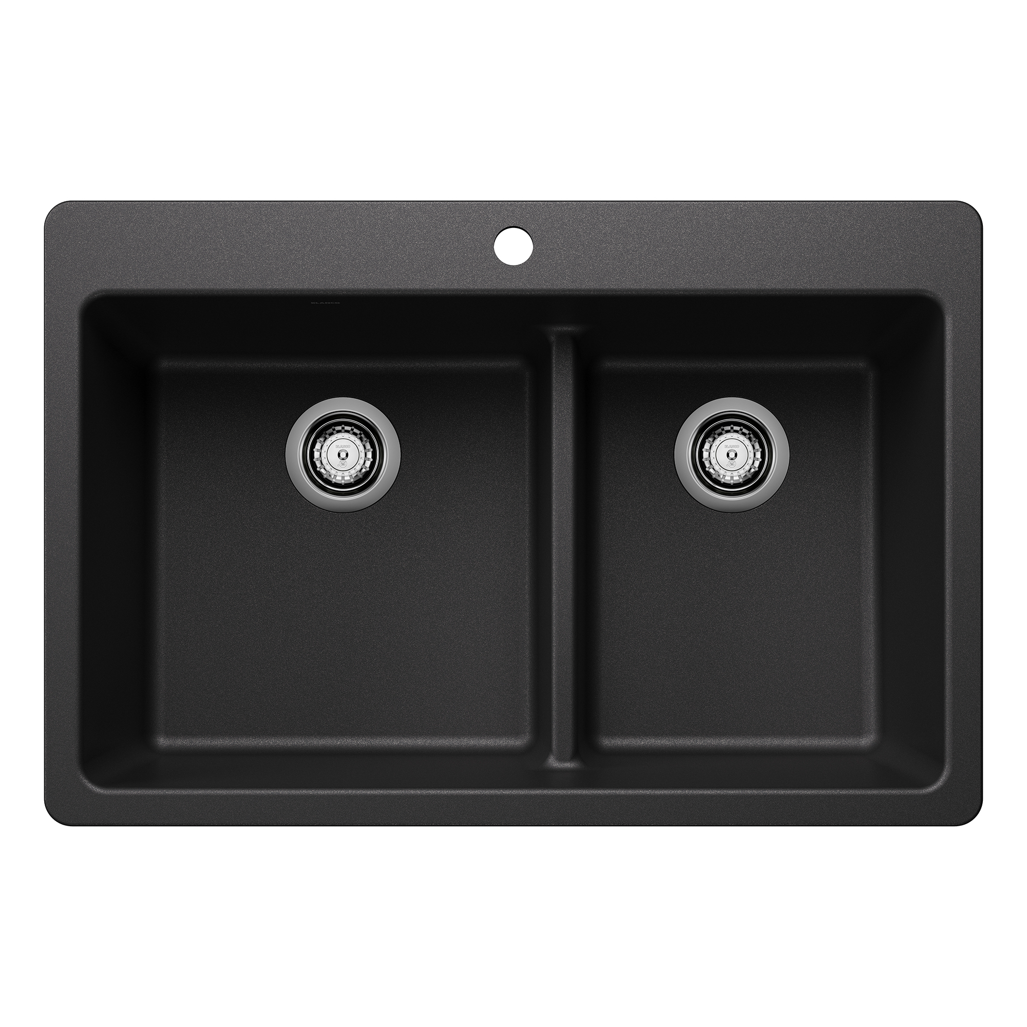 Blanco Liven SILGRANIT 33" 60/40 Double Bowl Dual Mount Kitchen Sink with Low Divide - Anthracite