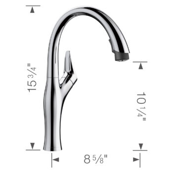 Blanco Artona Pull-Down Dual-Spray Kitchen Faucet 1.5 GPM - Chrome - Image 3