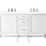 Addison 60" Double Vanity, Glossy White