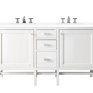 Addison 60″ Double Vanity, Glossy White