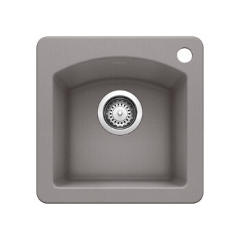 Blanco Diamond SILGRANIT 15" Dual Mount Bar Sink - Metallic Gray
