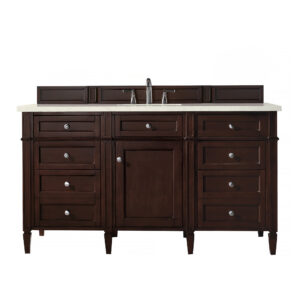 Brittany 60" Single Vanity, Burnished Mahogany