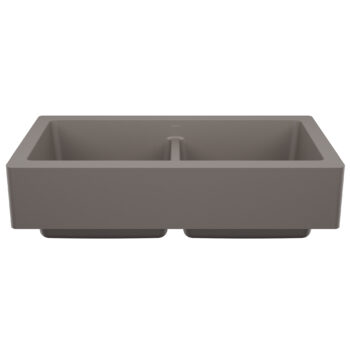 Blanco Vintera SILGRANIT 33" Double Bowl Apron-Front Farmhouse Sink - Volcano Gray