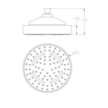 Dawn® Single Function Showerheads, Brushed Nickel - Image 2