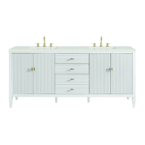 Myrrin 72" Double Vanity, Bright White