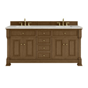 Brookfield 72" Double Vanity, Honey Oak