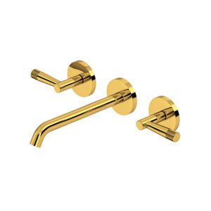 ROHL Amahle™ Wall Mount Lavatory Faucet Trim In Unlacquered Brass
