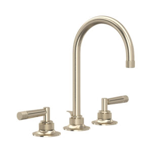 ROHL Graceline® Widespread Lavatory Faucet With C-Spout In Satin Nickel