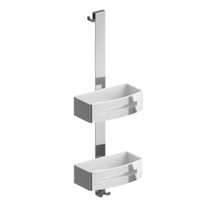 Riobel Double Basket for Shower Door In Chrome/White