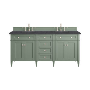 Brittany 72" Double Vanity, Smokey Celadon
